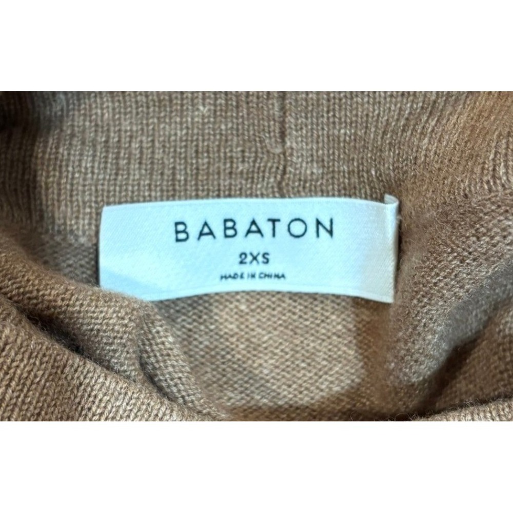 Aritzia BABATON sweater dress 2XS taupe brown turtleneck long sleeve wool blend - Picture 4 of 8